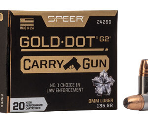Speer Gold Dot Handgun Ammunition 9mm Luger 135gr HP 20/ct