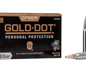 Speer Gold Dot Rifle Ammunition 223 Rem 62gr SP 3000 fps 20/ct