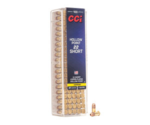 CCI Short Hollow Point Rimfire Ammunition .22 Short 27 gr CPHP 1105 fps 100/ct