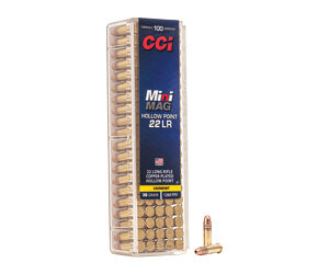 CCI Mini-Mag HP Rimfire Ammunition .22 LR 36 gr CPHP 1260 fps 100/ct