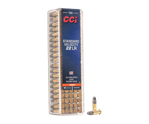 CCI Standard Velocity Rimfire Ammunition .22 LR 40 gr LRN 1070 fps 100/ct