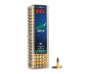 CCI .22 Long Rifle Green Tag Precision Rimfire Ammunition .22 LR 40 gr LRN 100/box