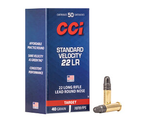 CCI Standard Velocity Rimfire Ammunition .22 LR 40 gr LRN 1070 fps 50/ct