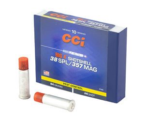 CCI Big 4 Handgun Shotshell Ammunition .38 spl/.357 mag #4 Shot 1000 fps 10/ct