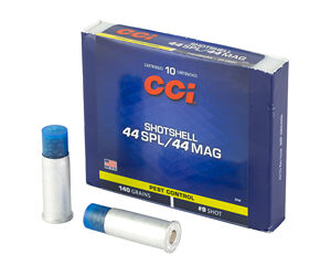 CCI Pest Control Handgun Shotshells .44 SPL/.44 Mag 140 gr #9 shot 1000 fps 10/ct