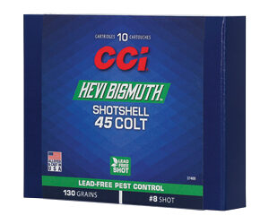 CCI Hevi Bismuth Centerfire Shotshell 45 Colt 130gr #8 1050 fps 10/ct