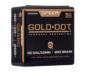 Speer Gold Dot Handgun Bullets 10mm .400" 200gr 100/pk
