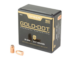 Speer Gold Dot Personal Protection Handgun Bullets 9mm .355" 147 gr GDHP 100/ct