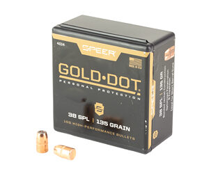Speer Gold Dot Personal Protection Short Barrel Handgun Bullets .38 cal .357" 135 gr GDHPSB 100/ct