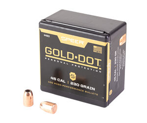 Speer Gold Dot Personal Protection Handgun Bullets .45 Auto .451" 230 gr GDHP 100/ct