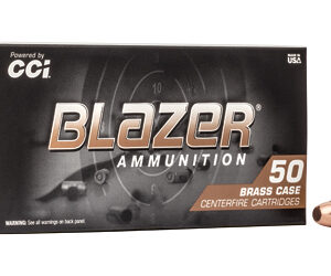CCI Blazer Brass Handgun Ammunition .40 S&W 165 gr FMJ 1050 fps 50/ct