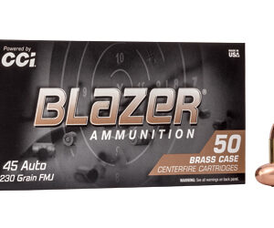 CCI Blazer Brass Handgun Ammunition .45 ACP 230 gr FMJ 830 fps 50/ct
