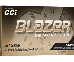 Blazer Brass Handgun Ammunition .40 S&W 180gr JHP 1015 fps 50/ct