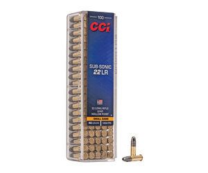 CCI Sub-Sonic HP Rimfire Ammunition .22 LR 40 gr HP 1050 fps 100/ct
