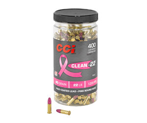 CCI High Velocity Clean-22 Ammunition Pink .22LR 40gr Poly Coated LRN  1235 fps 400/ct