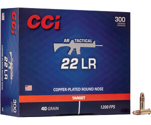 CCI AR Tactical Rimfire Ammuniton .22 LR 40 gr CPRN 1200 fps 300/ct