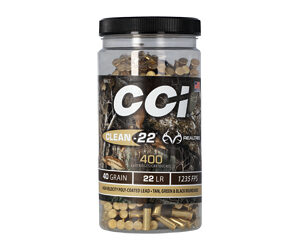 CCI Clean-22 HV Target Realtree Rimfire Ammuniton .22 LR 40gr LRN 1235 fps 400/ct