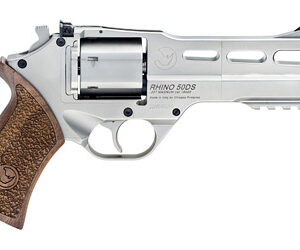 Chiappa Rhino 50DS Handgun .357 Mag 6rd Capacity 5" Barrel Nickel Plated with Walnut Grips and 3 Moon Clips