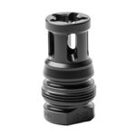Close-up of a black threaded adapter/fitting with a slotted hollow top, likely a connector for a hose or pipe.