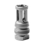 Metal threaded valve component with a hollow, slotted cylindrical top and hexagonal base for wrench tightening