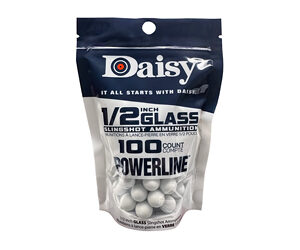 DAISY 1/2"GLASS SLINGSHOT AMMO 100CT
