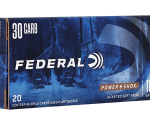 Federal Power-Shok Rifle Ammunition .30 Carbine 110 gr RNSP 1990 fps - 20/ct