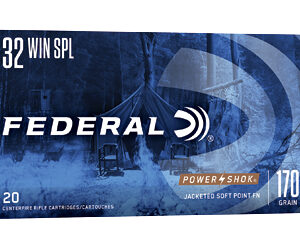 Federal Power-Shok Rifle Ammunition .32 Win Special 170 gr FNSP 2250 fps - 20/ct