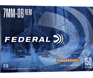 Federal Power-Shok Rifle Ammunition 7mm-08 Rem 150 gr SP 2650 fps - 20/ct