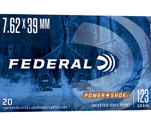 Federal Power-Shok Rifle Ammunition 7.62x39mm 123 gr SP 2350 fps - 20/ct