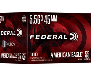 Federal American Eagle Rifle Ammunition 5.56mm 55gr FMJ 3165 fps 100/ct