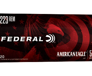 Federal American Eagle Rifle Ammunition .223 Rem 50 gr JHP 3325 fps 20/ct