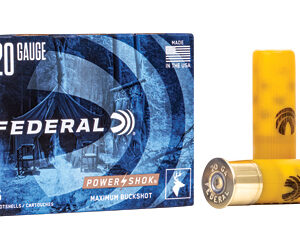 Federal Power-Shok Buckshot 20 ga 2 3/4" MAX 20 plts #3B 1200 fps - 5/box