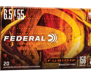 Federal Fusion Rifle Ammuniton 6.5x55 Swedish Mauser 156gr SP 2500 fps 20/ct