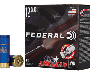 Federal All American Shotshells 12ga 2-3/4" 1-1/8oz 1145 fps #8 25/ct
