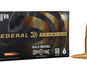 Federal Gold Medal CenterStrike Rifle Ammunition .308 Win 168gr OTM 2650 fps 20/ct