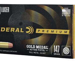 Federal Gold Medal Action Pistol 9mm Luger 147gr FMJ 900 fps 50/ct