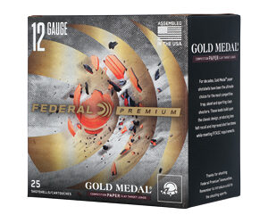 Federal Premium Gold Medal Paper Shotshells 12ga 2-3/4" 1oz 1330 fps #8 25/ct