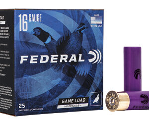 Federal Game-Shok Upland Game Hi Brass Load Shotshells 16 ga 2-3/4" 1-1/8 oz 1295 fps #6 25/ct