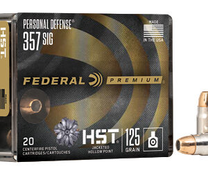 Federal Personal Defense HST Handgun Ammunition .357 Sig 125 gr JHP 1360 fps 20/ct