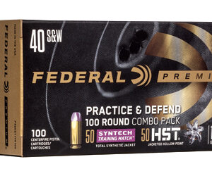 Federal Practice & Defend HST/Syntech Combo .40 S&W 180 gr 1010 fps 100/ct