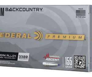 Federal Terminal Ascent Rifle Ammunition 7mm Backcountry 155gr PT 3300 fps 20/ct