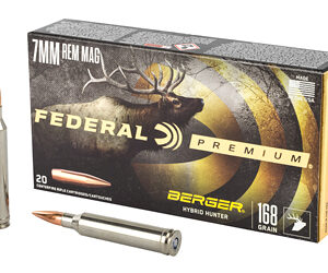 Federal Classic Hunter Berger Hybrid Rifle Ammunition  7mm Rem Mag 168 gr 2870 fps 20/ct