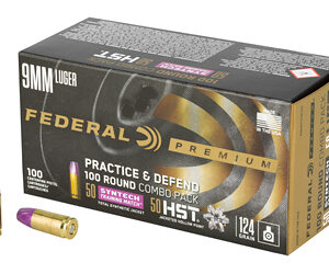 Federal Practice & Defend HST/Syntech Combo 9mm Luger 124 gr 1150 fps 100/ct