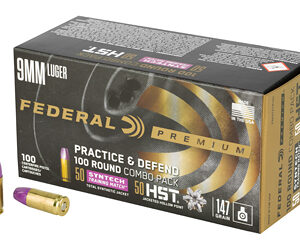 Federal Practice & Defend HST/Syntech Combo 9mm Luger 147 gr 1000 fps 100/ct