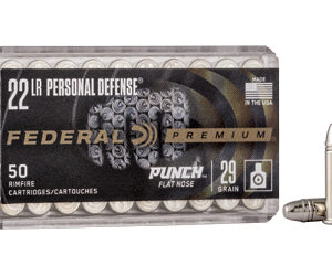 Federal Personal Defense Punch Rimfire Ammunition .22 LR PUNCH 29gr FN 1080 fps 50/ct