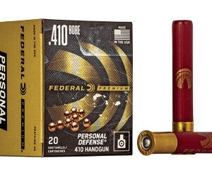 Federal Premium Personal Defense 410 Handgun Shotshell Ammunition - Judge .410 ga 3"  9 plts #4B 950 fps - 20/box