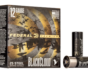 Federal Black Cloud FS Steel Shotshells 12 ga 3" 1-1/4oz #2 1450 fps 25/ct