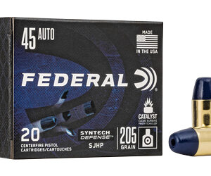 Federal Syntech Defense Handgun Ammunition .45 ACP SJHP 970 fps 20/ct