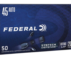 Federal Syntech Defense Handgun Ammunition .45 ACP 205gr SJHP 970 fps 50/ct