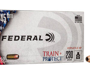 Federal Train+Protect Handgun Ammunition .45 ACP 230 gr VHP 50/ct